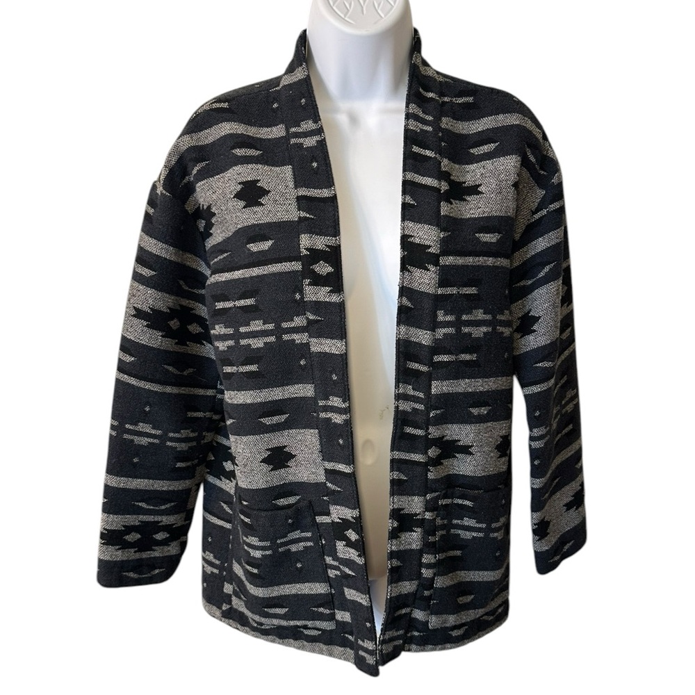 Blue women’s Western Aztec Print Blazer - Southwest Boho‎ Jacket